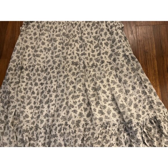 And Now This Boho VISCOSE Floral Ruffle Tiered Midi Dress Women’s Medium White S - Picture 15 of 15